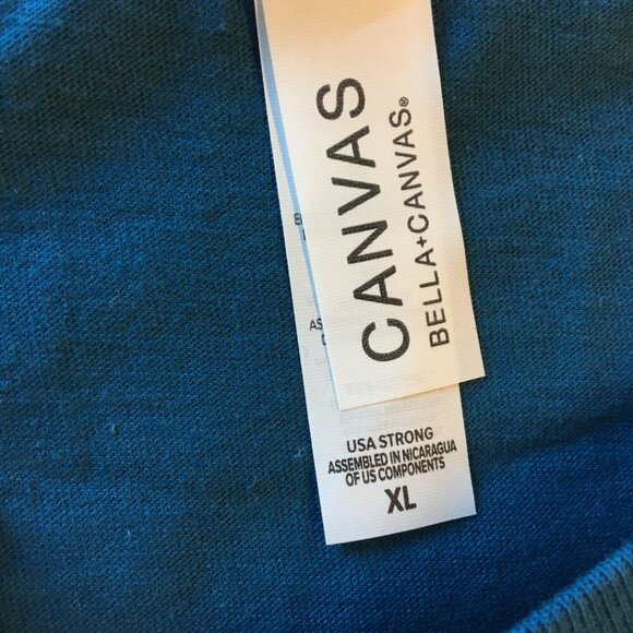 Do No Harm Take No Bull Graphic Tee Shirt XL Teal Blue Western Rodeo - Picture 5 of 7